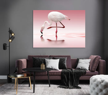 Canvastavla - Rosa Flamingo