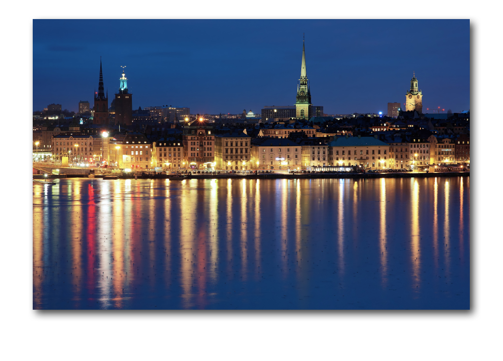 Canvastavla - Stockholm by night