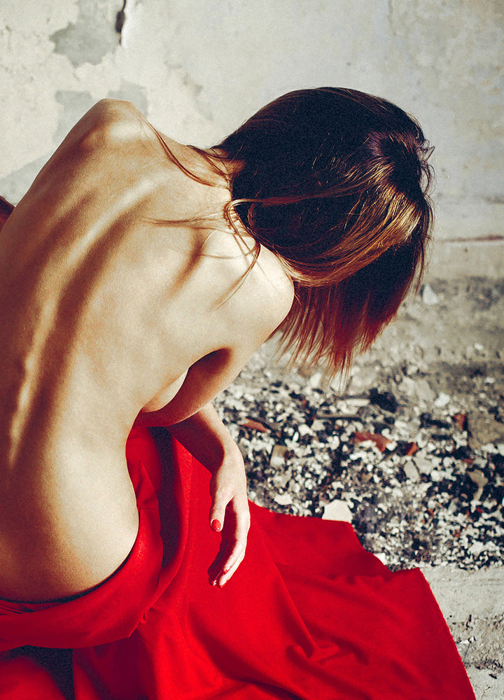 Canvastavla - Lady in red