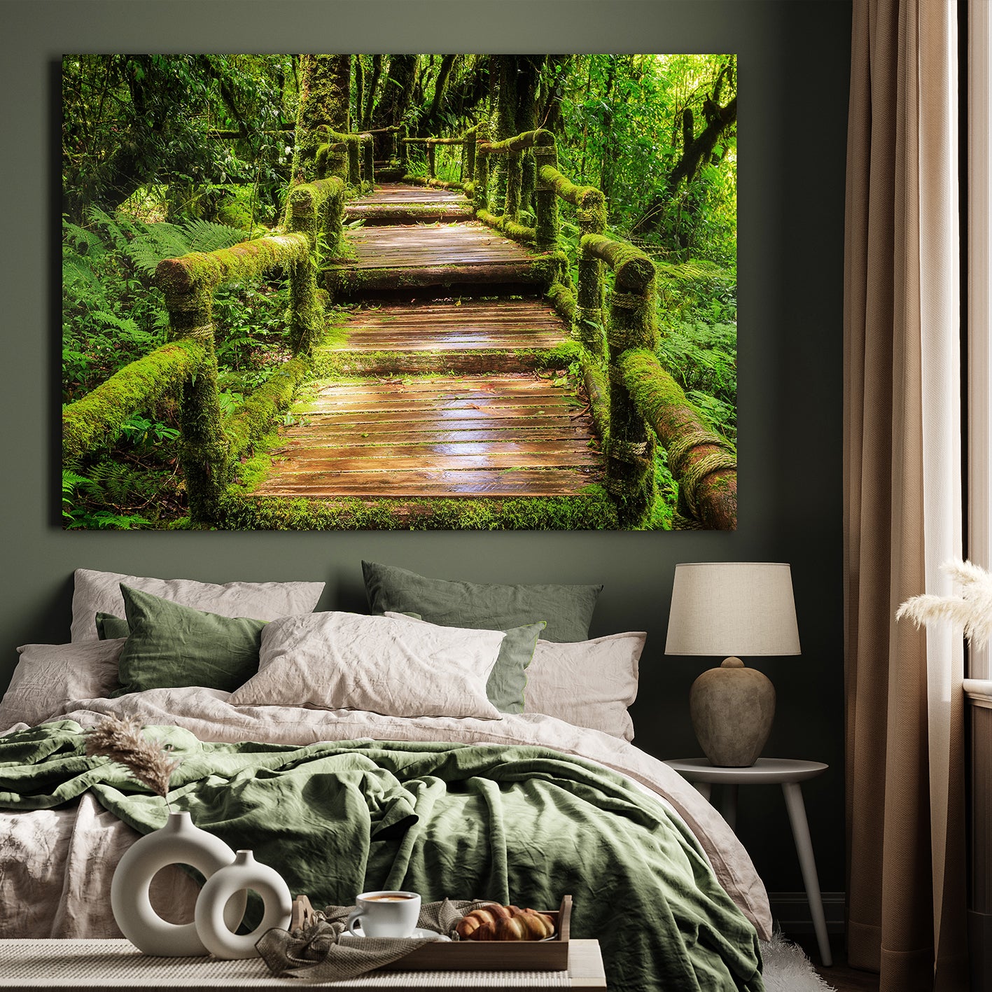 Canvastavla - Mysterious Green Forest