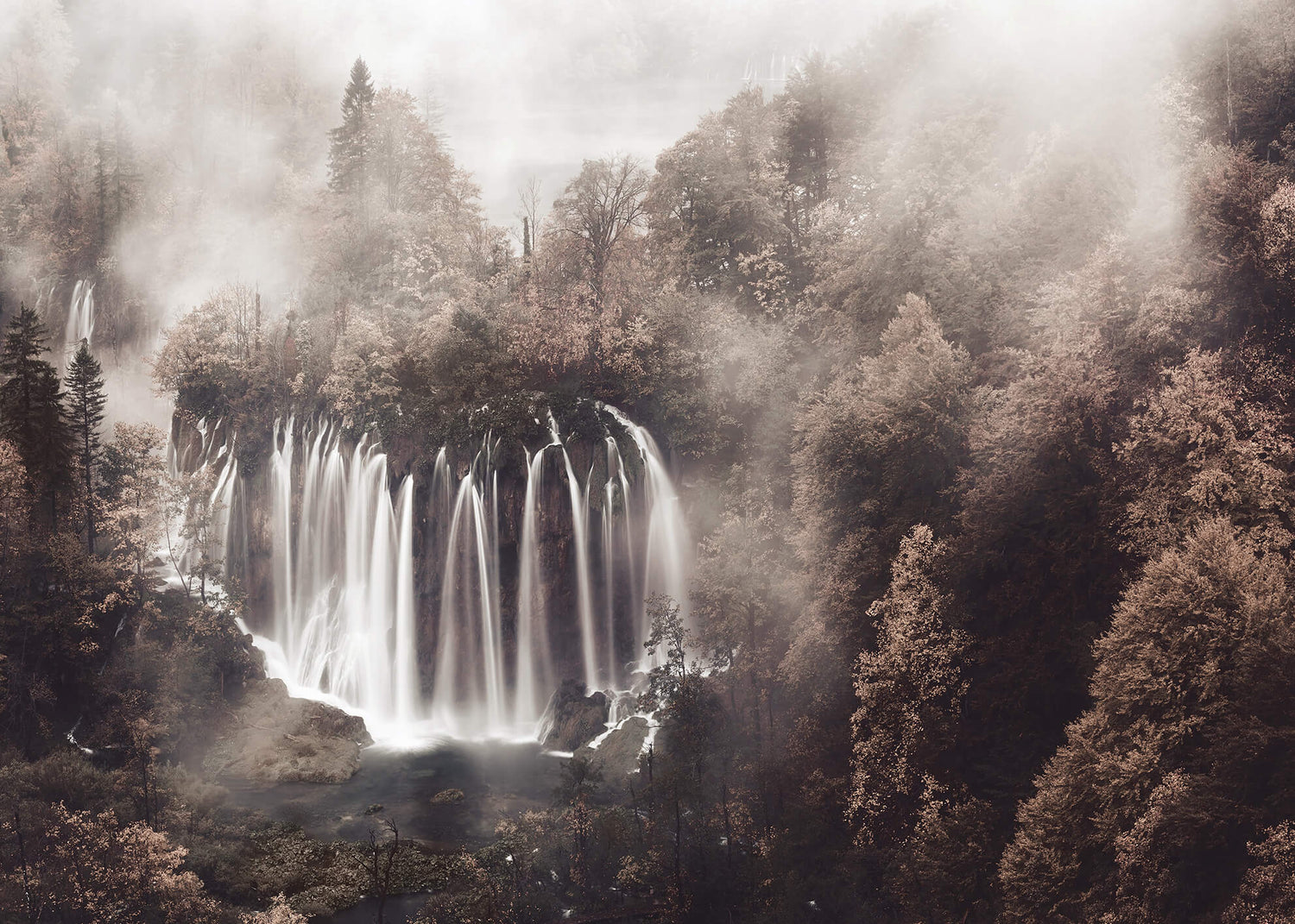 Canvastavla - Forest Waterfall