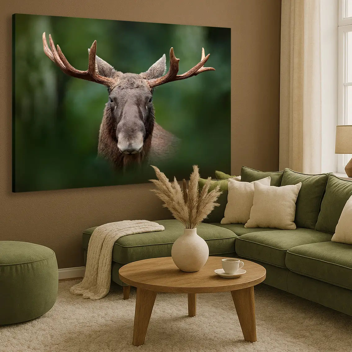 Canvastavla - Moose in the Forest