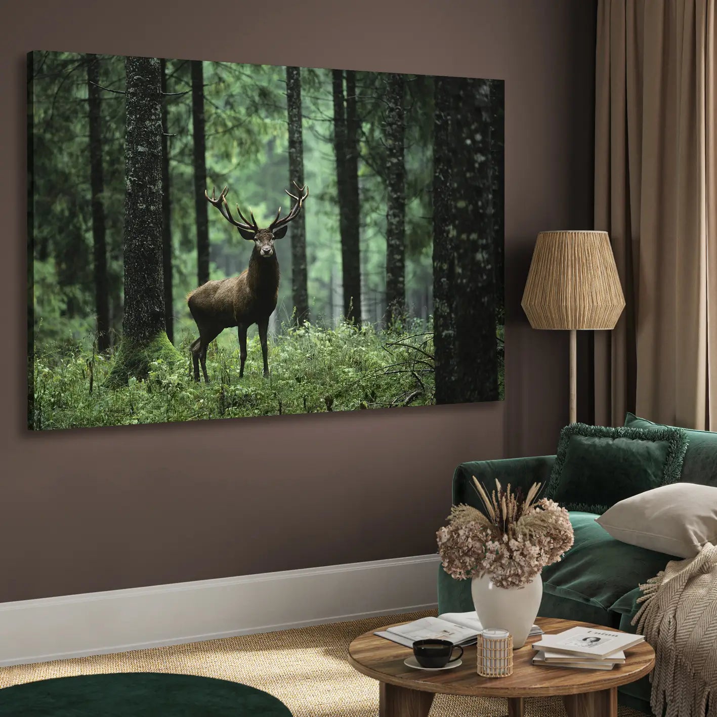 Ljuddämpande tavla - Stag in Forest