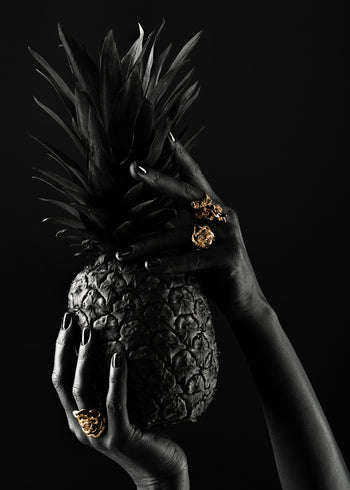 Canvastavla - Black Pineapple