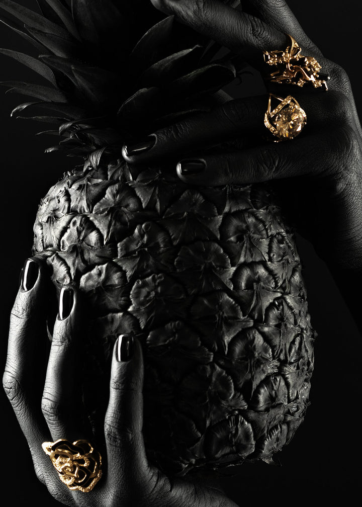 Canvastavla - Black Pineapple