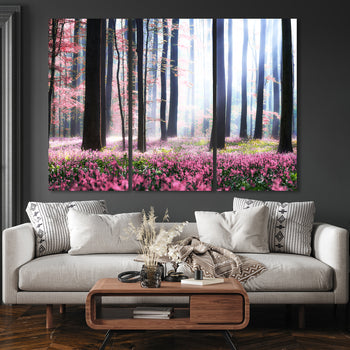 Canvastavla - Flowers of the Forest i 3 delar