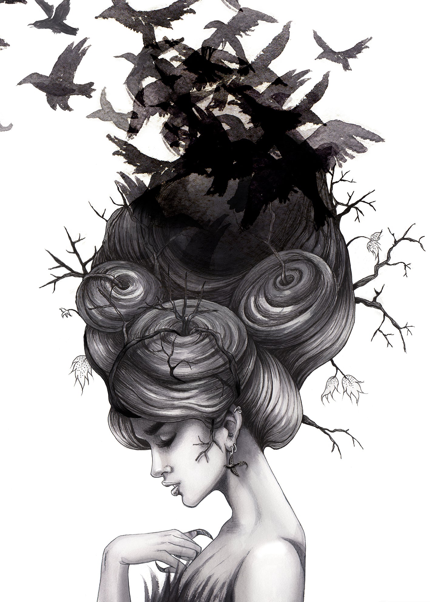 Canvastavla - Katarina Vintrafors - Ravens Lady