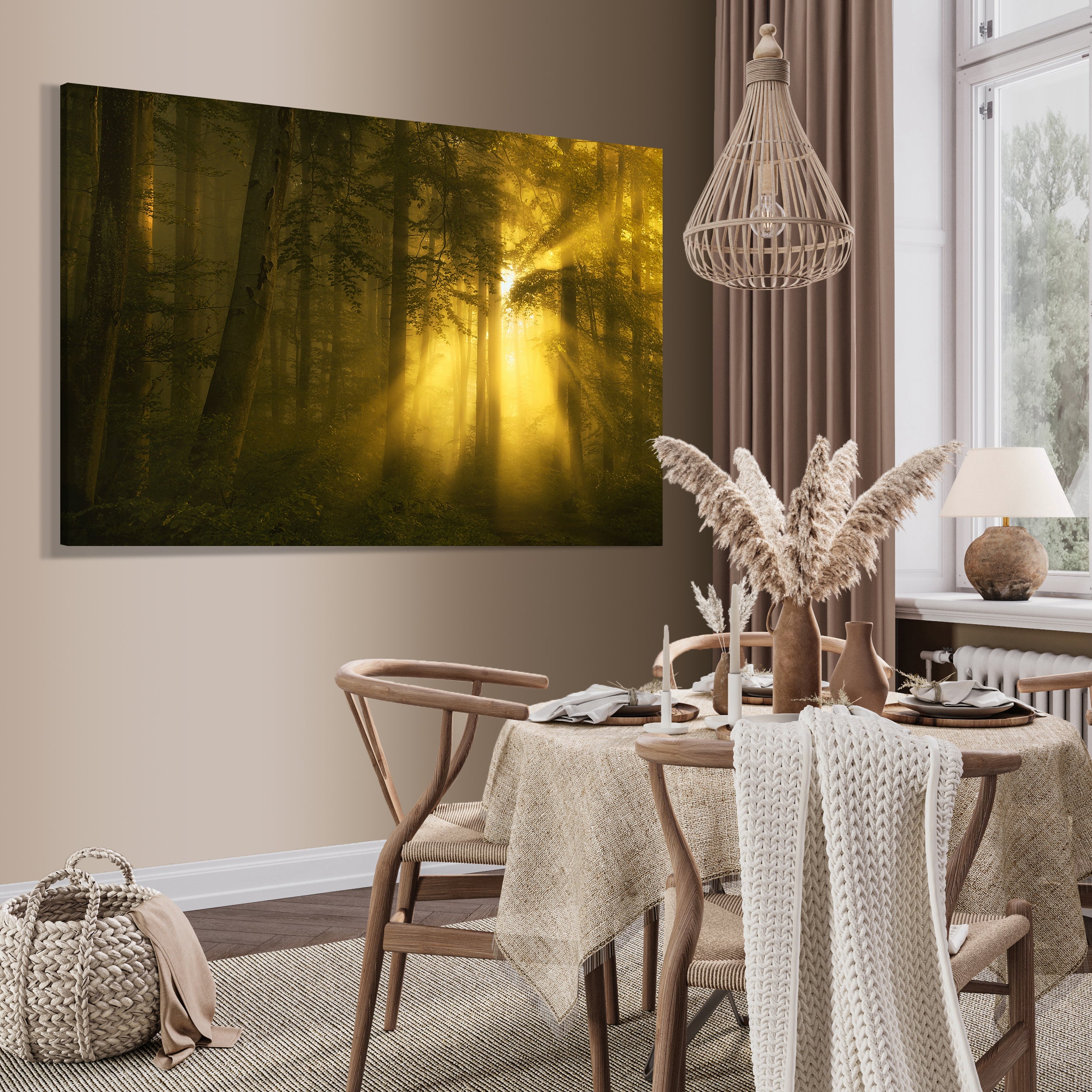 Canvastavla - Golden forest