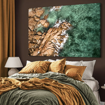 Canvastavla - Waves and Rocks