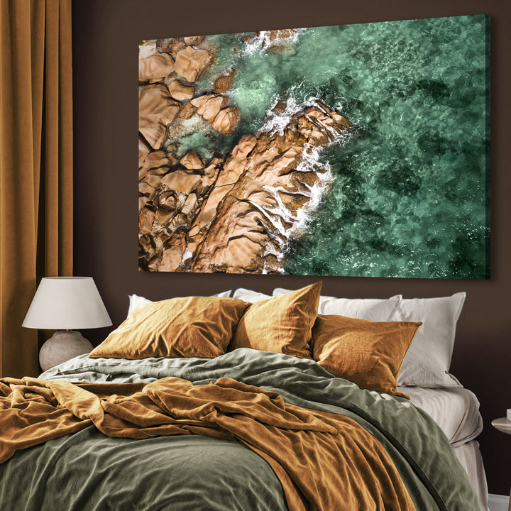 Canvastavla - Waves and Rocks