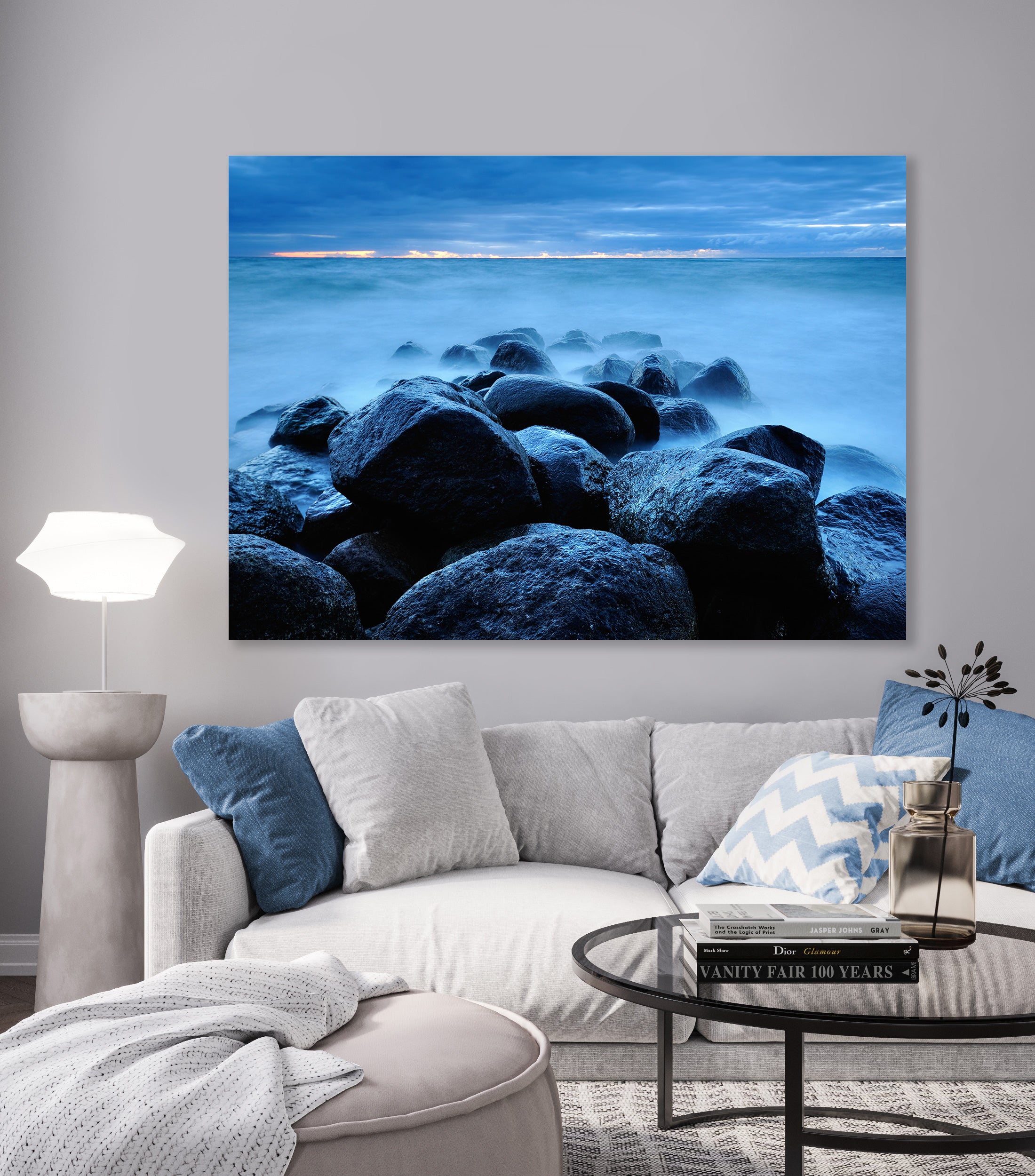 Canvastavla - Blue Rocks