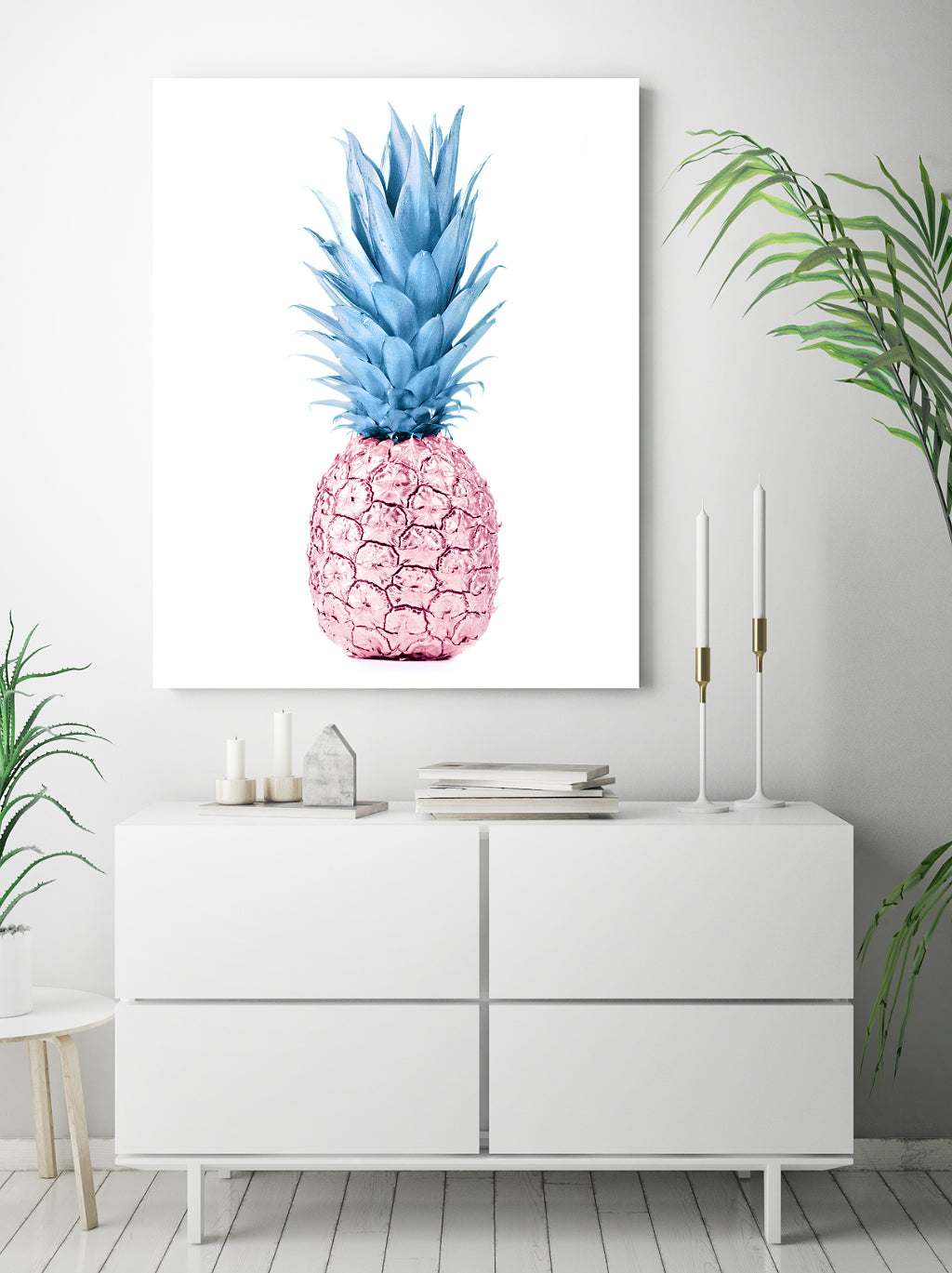 Canvastavla - Pink & Blue