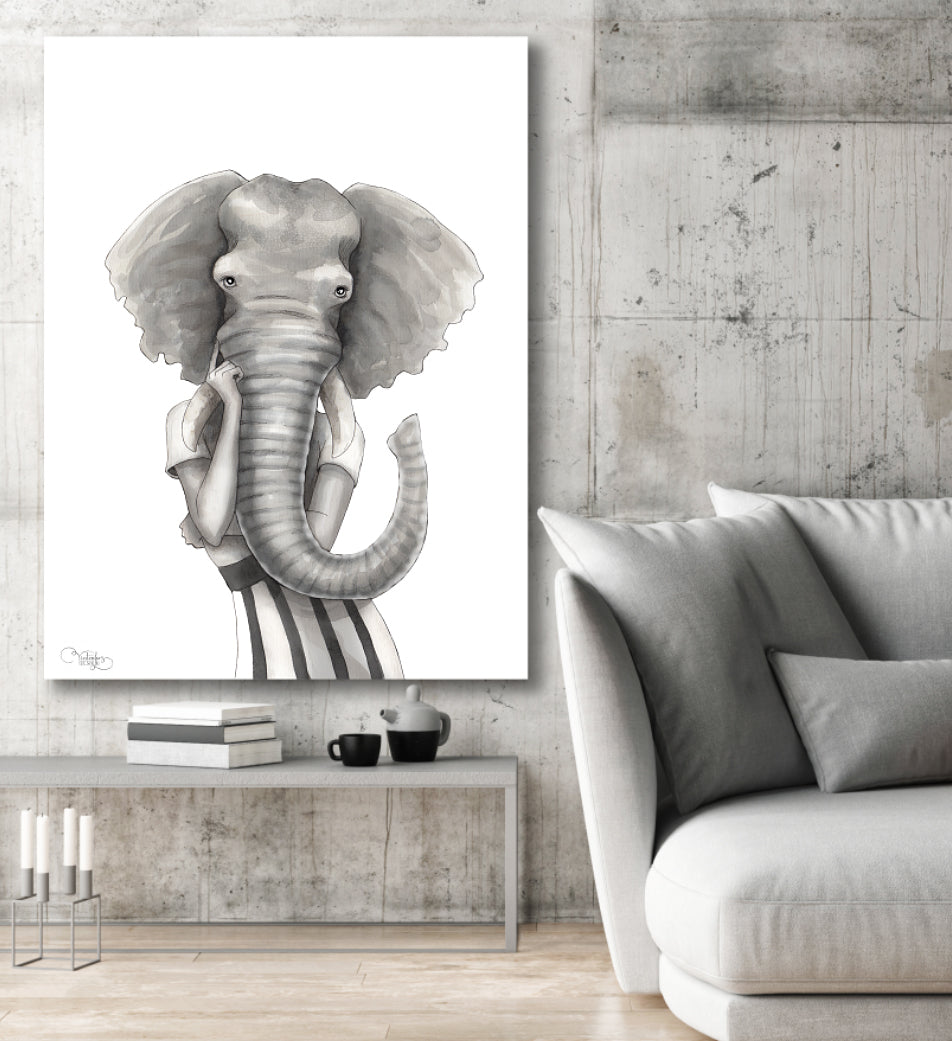 Ljuddämpande Tavla - Katarina Vintrafors - Elephant woman