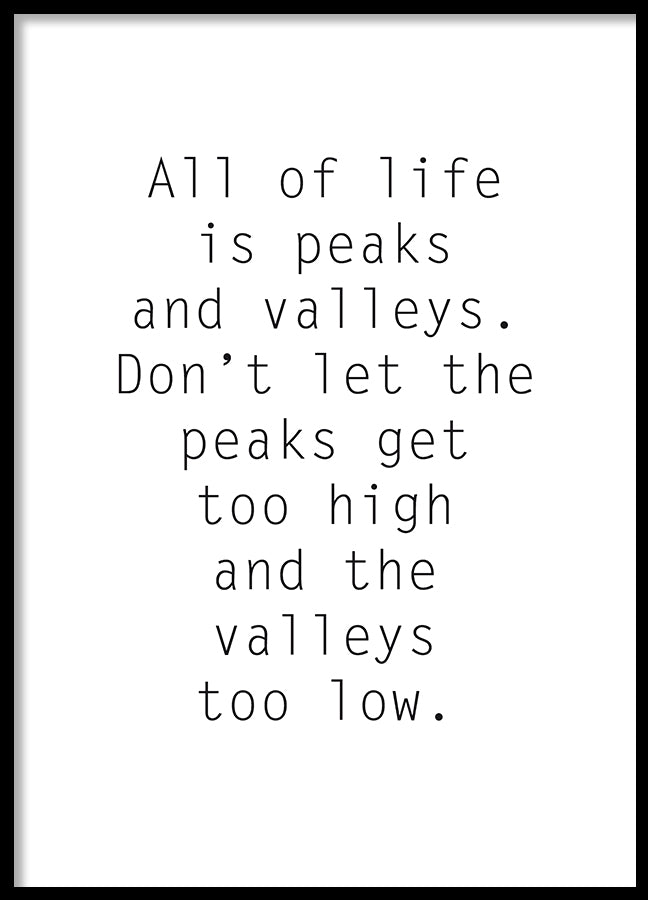 Poster - Peaks and valleys