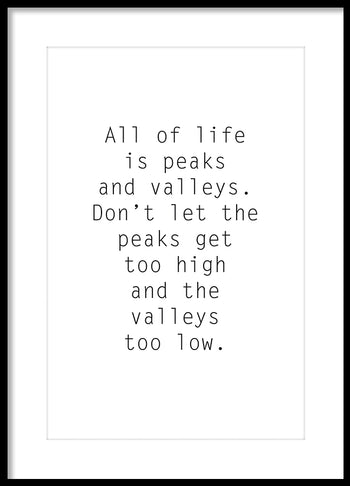 Poster - Peaks and valleys