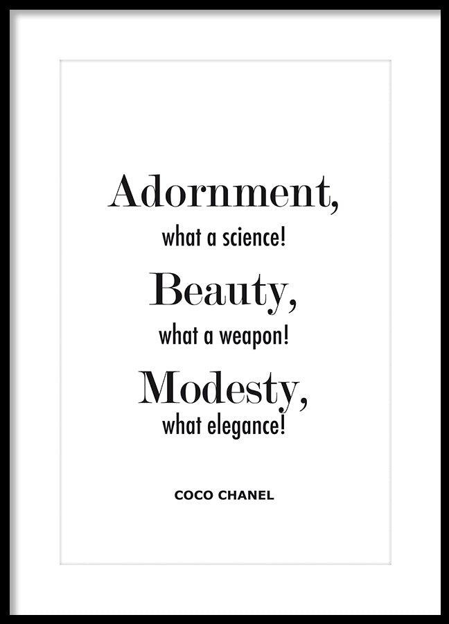 Poster - Adornment, Beauty, Modesty