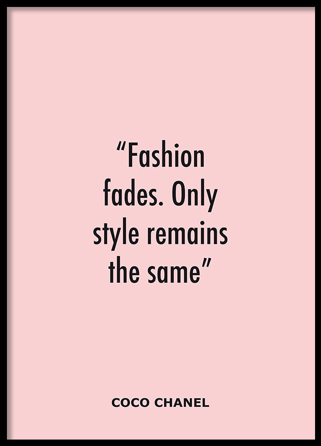 Poster - Fashion fades...