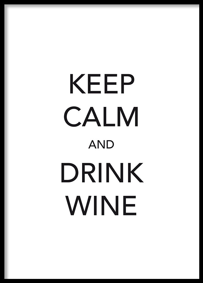 Poster - Keep calm and drink wine