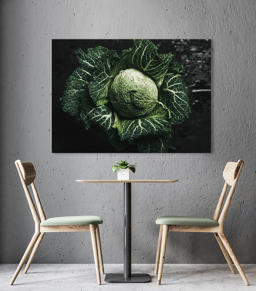 Canvastavla - Green Cabbage