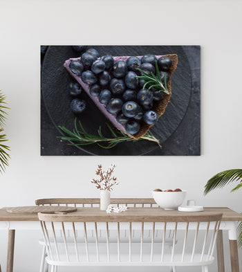 Canvastavla - Blueberry vegan cheesecake
