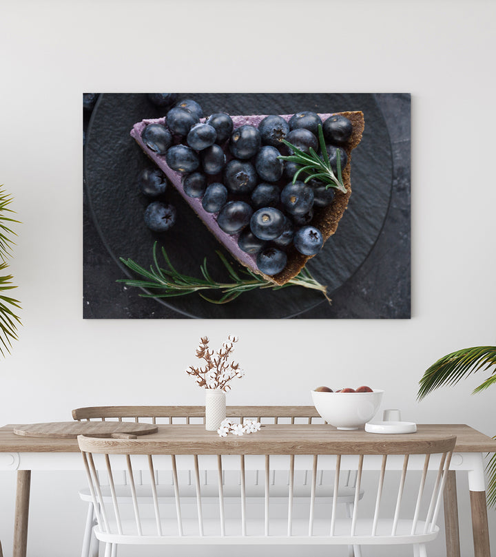 Canvastavla - Blueberry vegan cheesecake