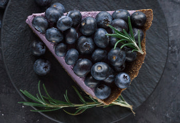 Canvastavla - Blueberry vegan cheesecake