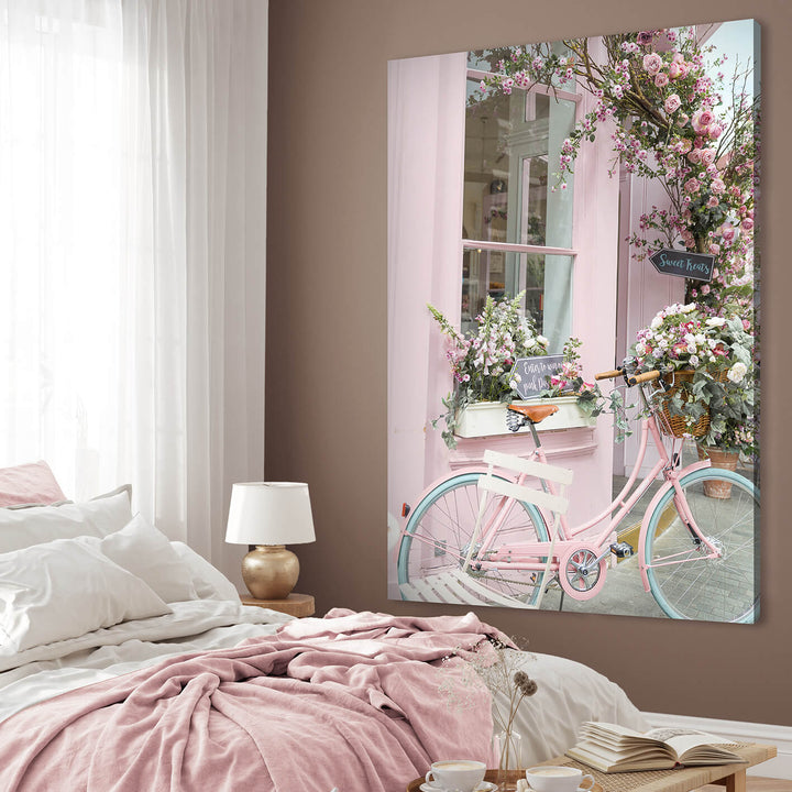 Canvastavla - Flower bicycle