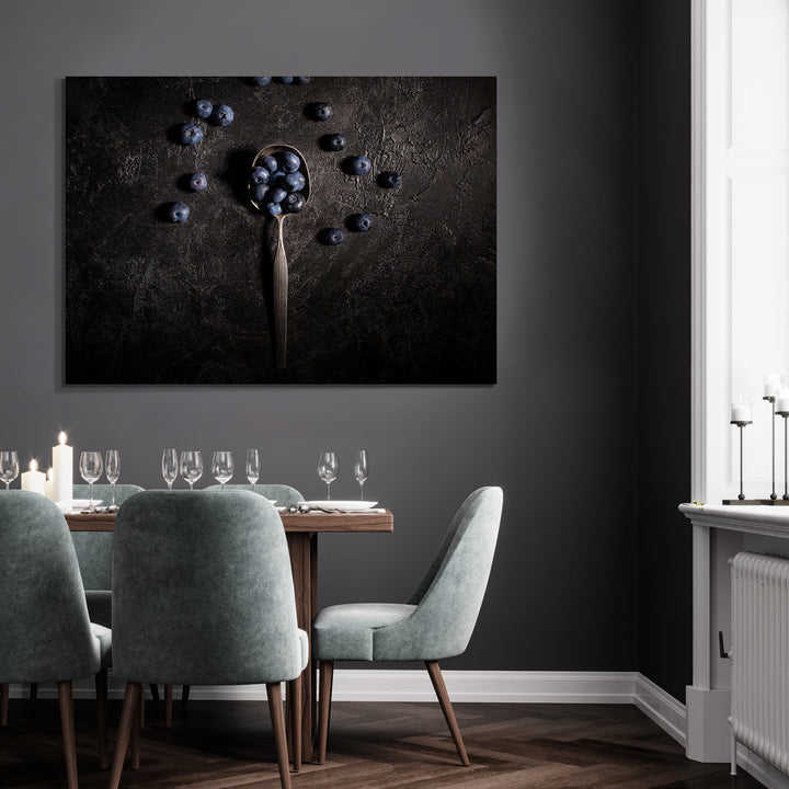 Canvastavla - Blueberries In a Spoon