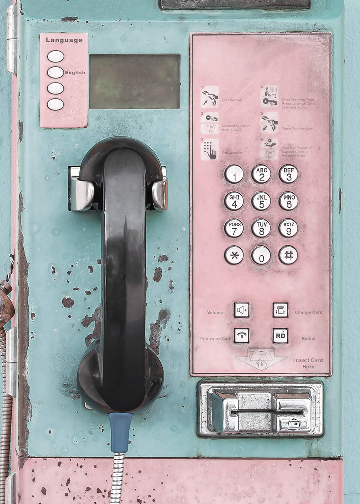 Canvastavla - Retro pay phone