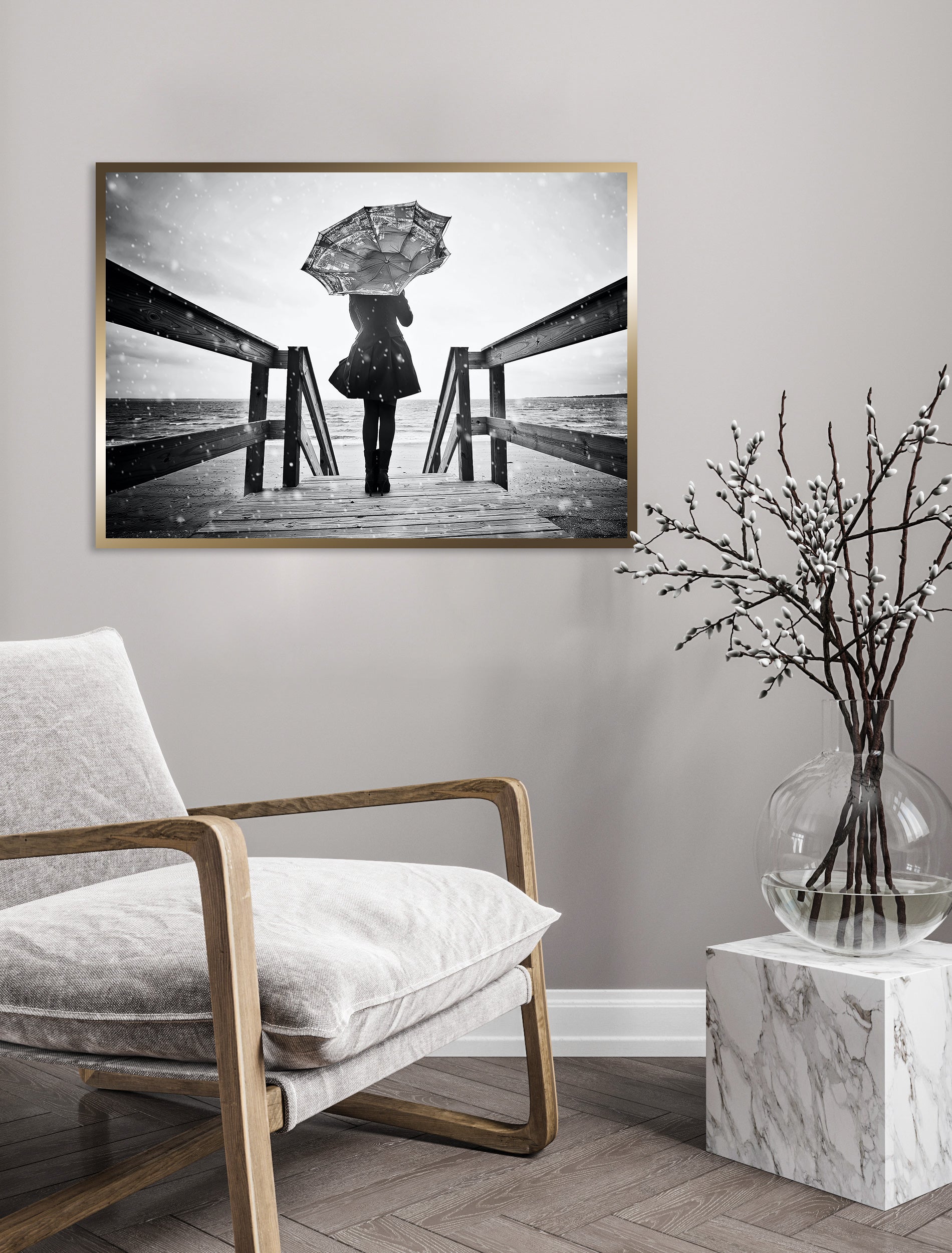 Poster - Beach Rain