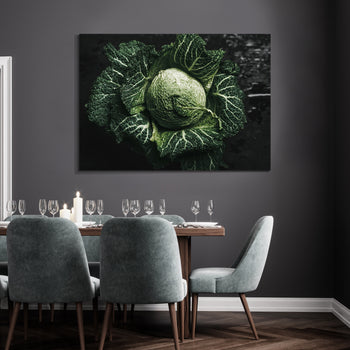 Canvastavla - Green Cabbage