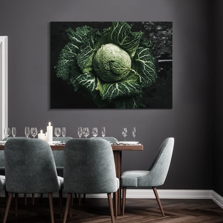 Canvastavla - Green Cabbage