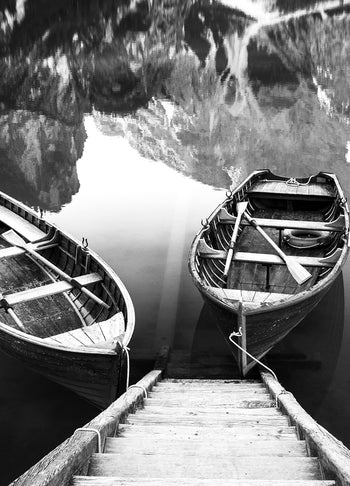 Canvastavla - Barques Black