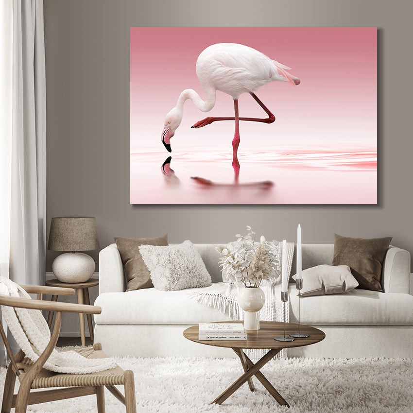 Ljuddämpande tavla - Rosa - Flamingo