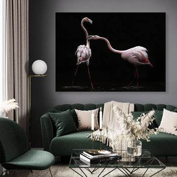 Ljuddämpande tavla - Flamingos