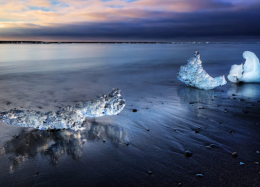 Ljuddämpande tavla - Ice on the  Beach