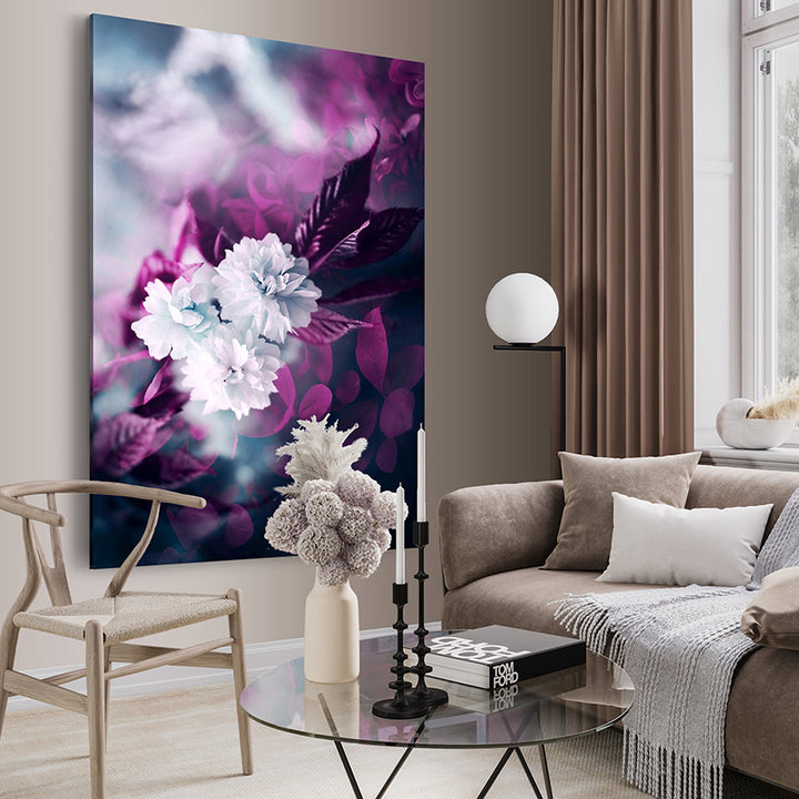 Ljuddämpande tavla - Purple and white
