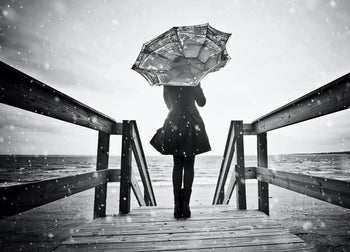 Ljuddämpande tavla - Beach Rain