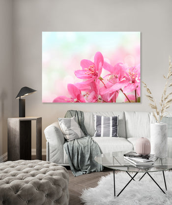 Ljuddämpande tavla - Rosa äng