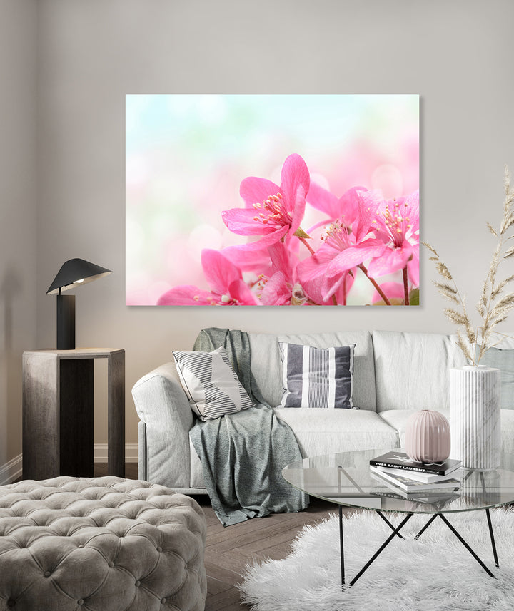 Ljuddämpande tavla - Rosa äng