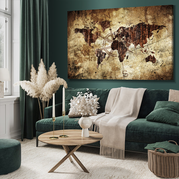 Ljuddämpande tavla - The world map