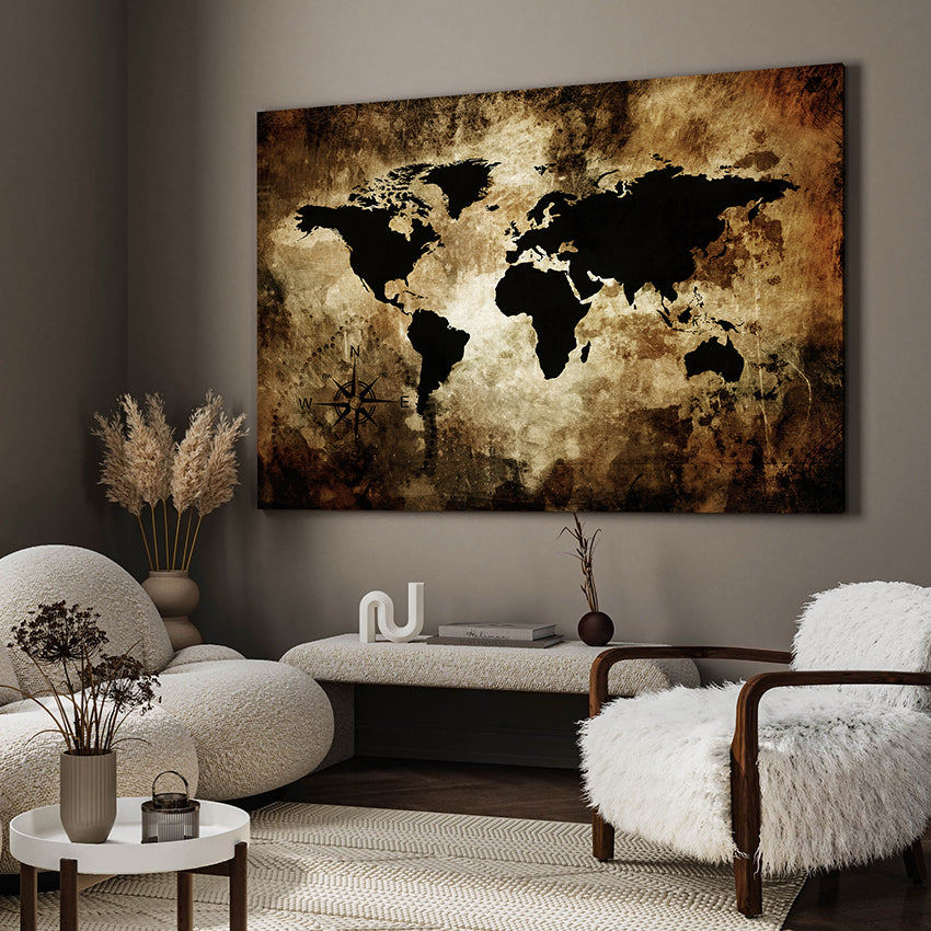 Ljuddämpande tavla - The world map