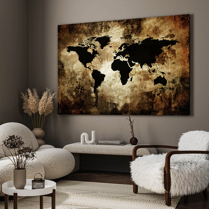 Ljuddämpande tavla - The world map