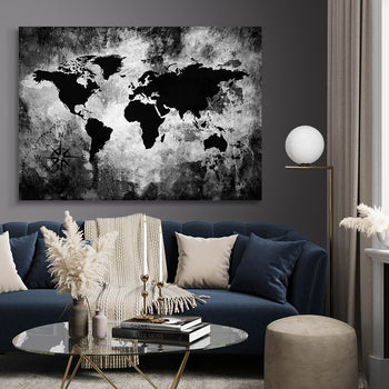 Ljuddämpande tavla - The world map på Världskartan