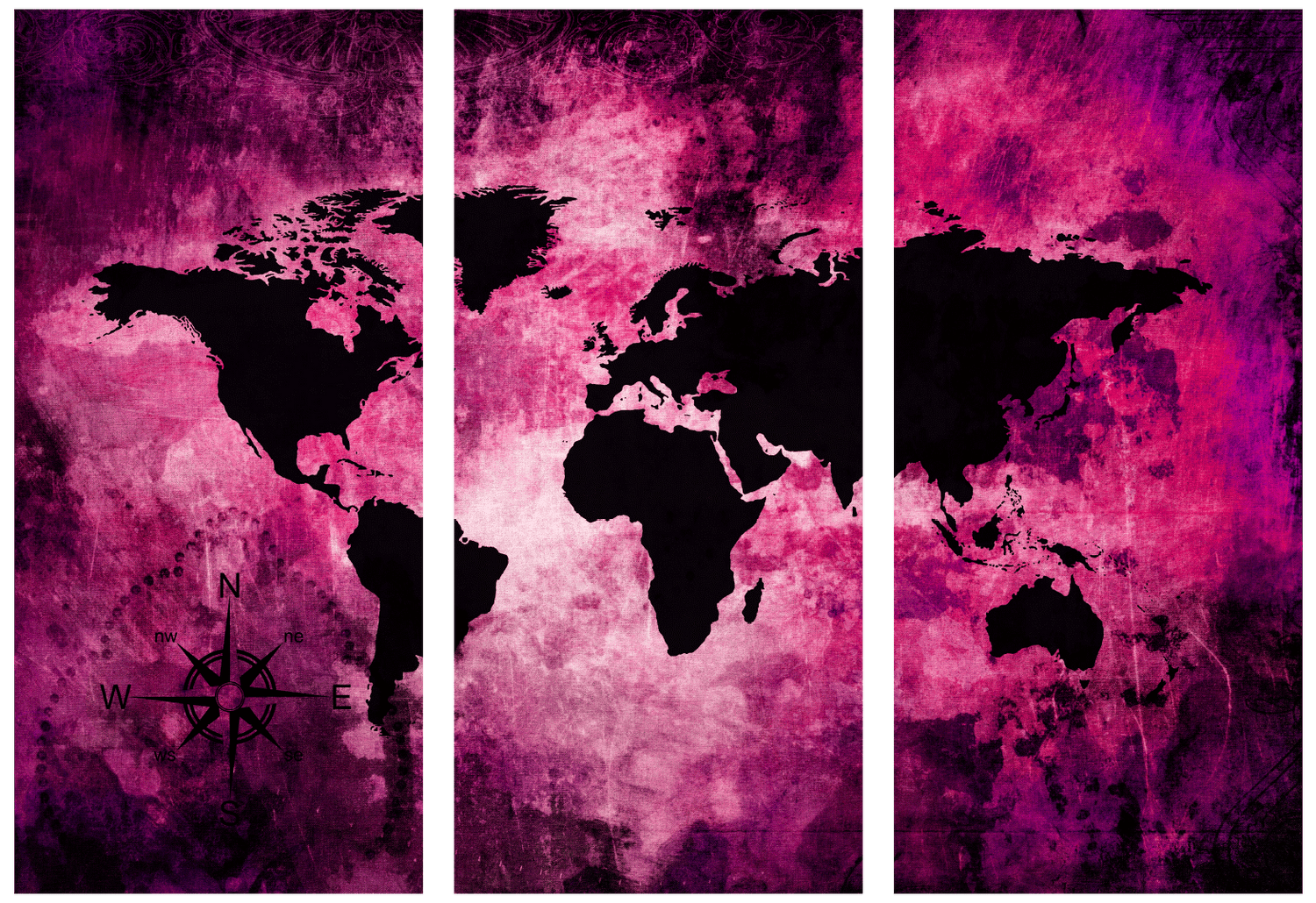 Ljuddämpande tavla - The world map
