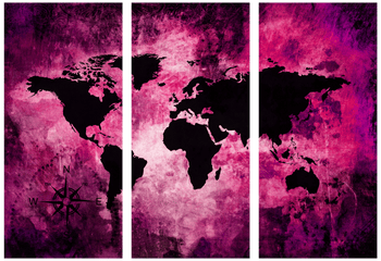 Ljuddämpande tavla - The world map
