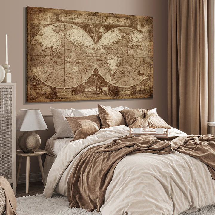 Ljuddämpande tavla - The world map - Tavla av världskartan