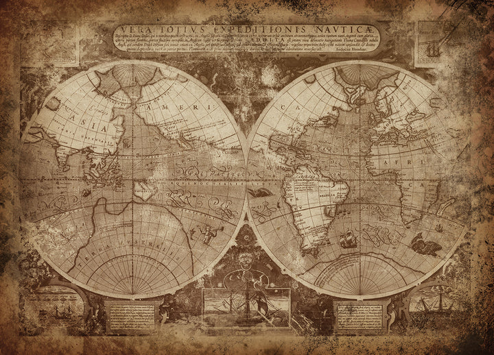 Ljuddämpande tavla - The world map - Tavla av världskartan