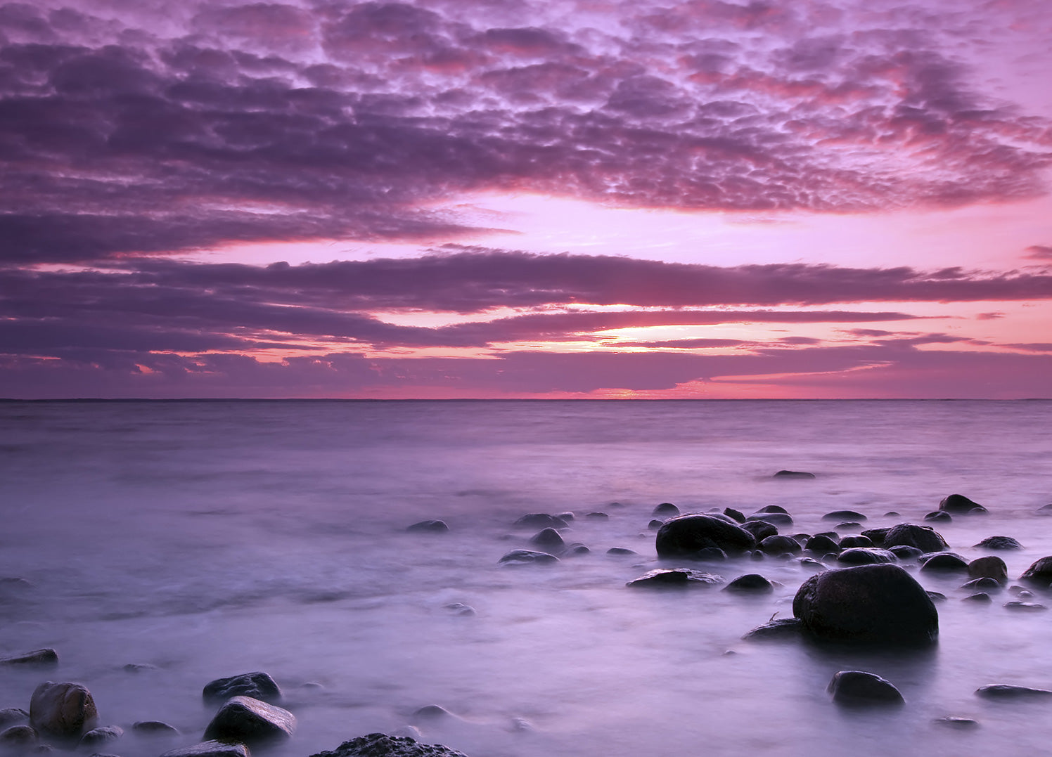 Ljuddämpande tavla - Violet Sea - Lila Hav Tavla