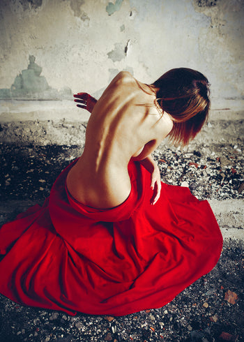 Ljuddämpande tavla - Lady in red